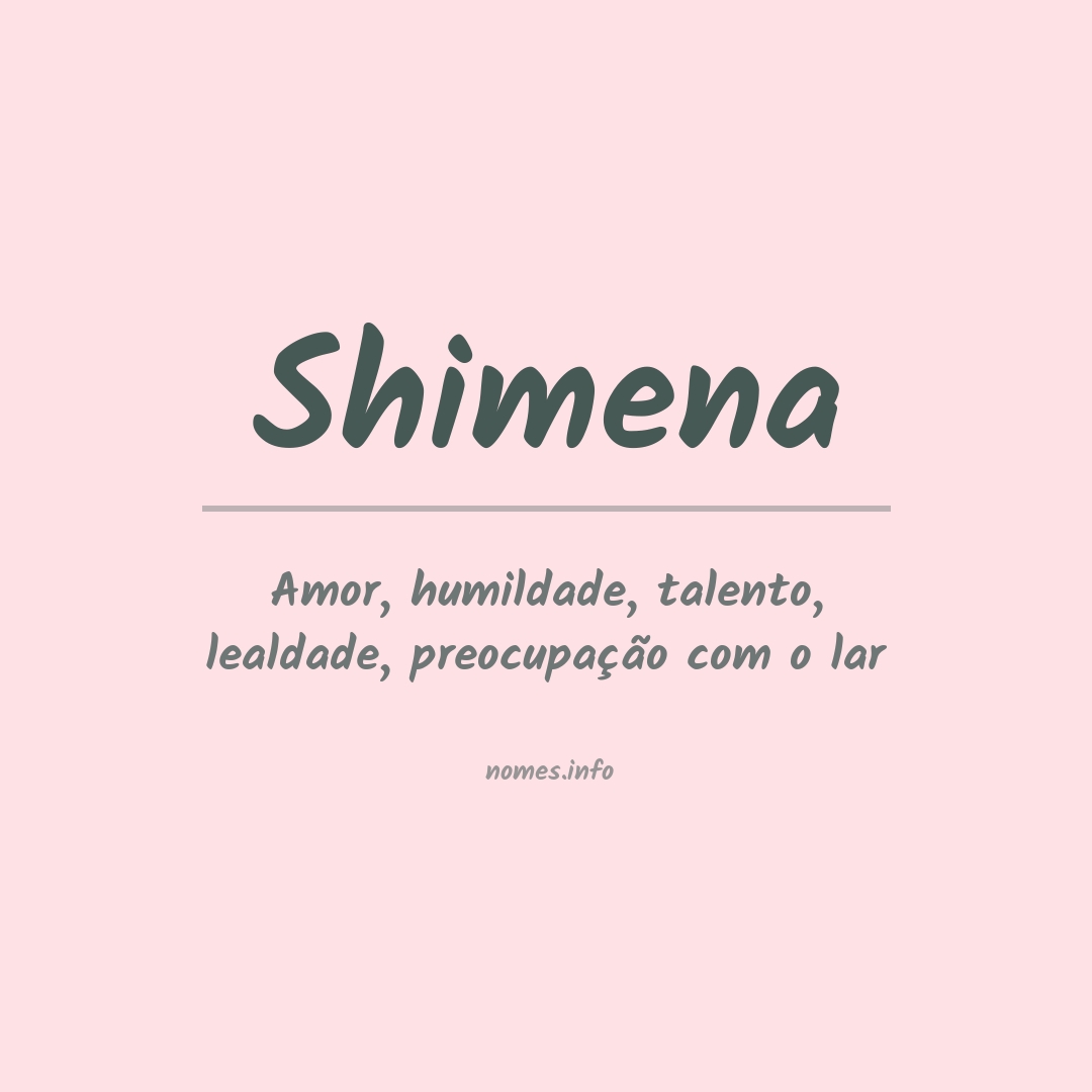 Significado do nome Shimena