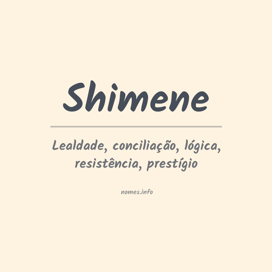 Significado do nome Shimene
