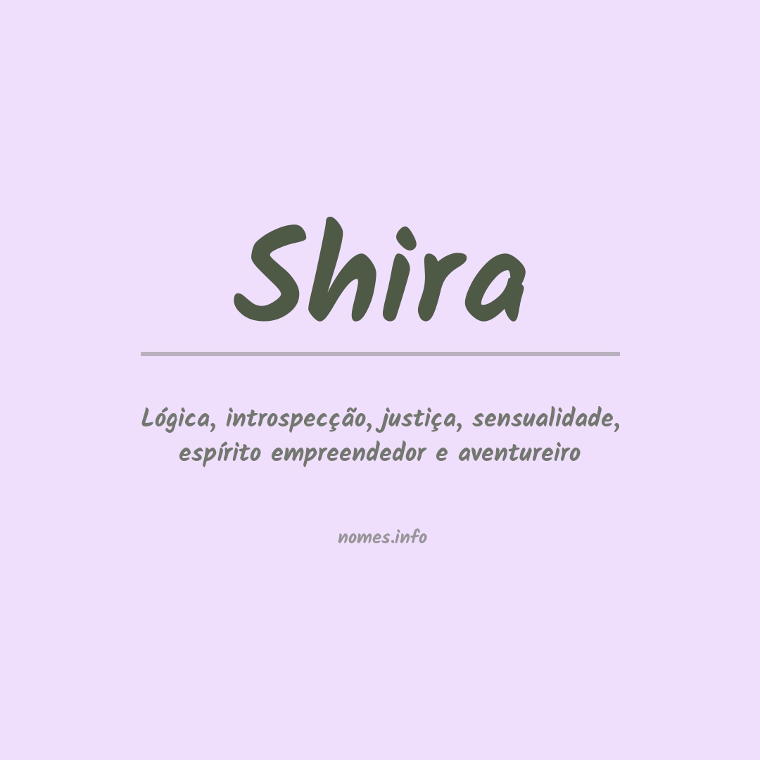 Significado do nome Shira