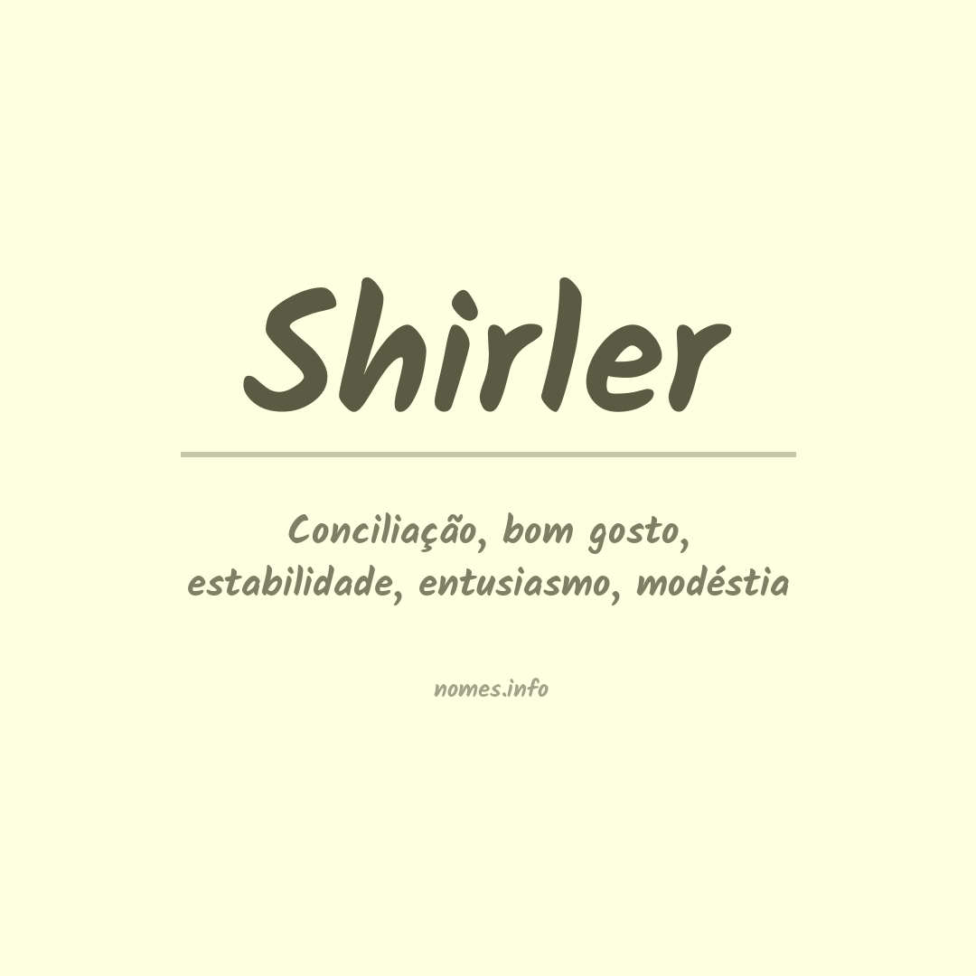 Significado do nome Shirler