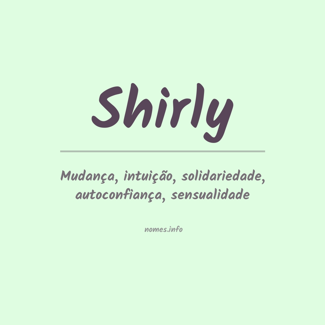 Significado do nome Shirly