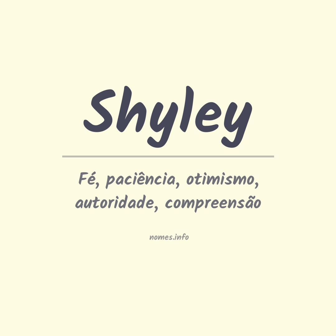 Significado do nome Shyley