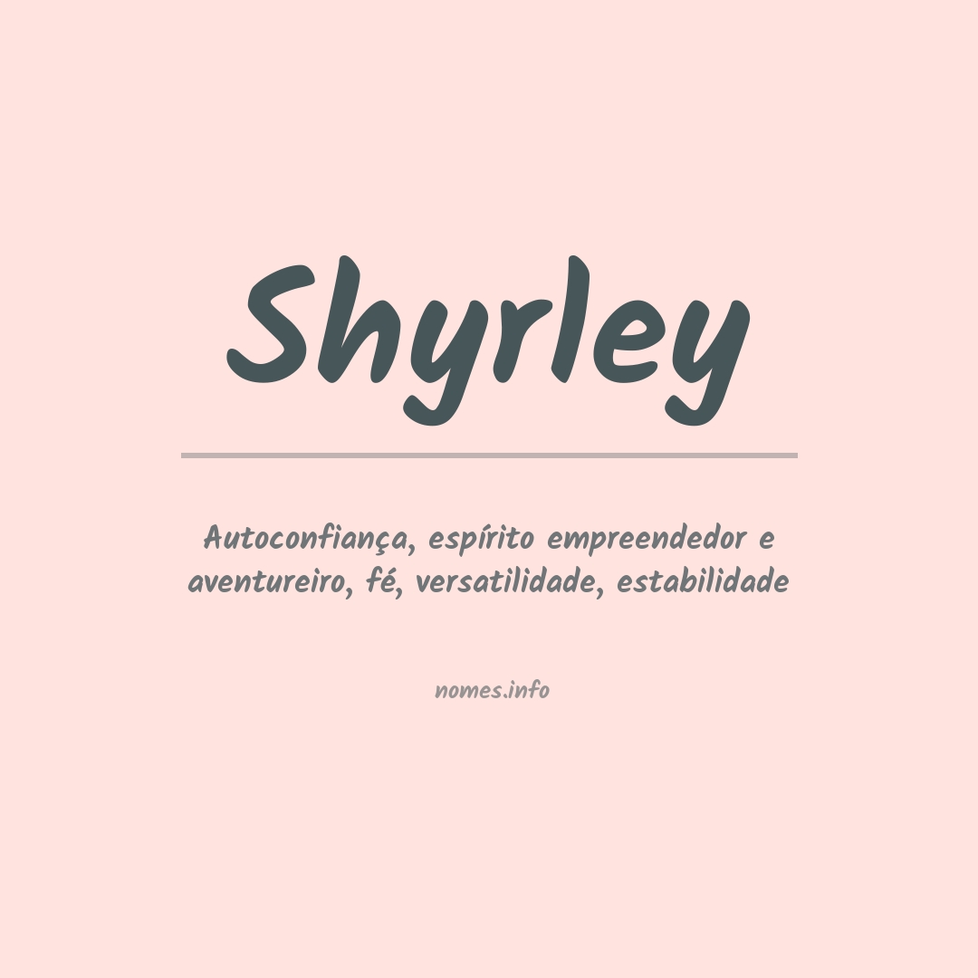 Significado do nome Shyrley