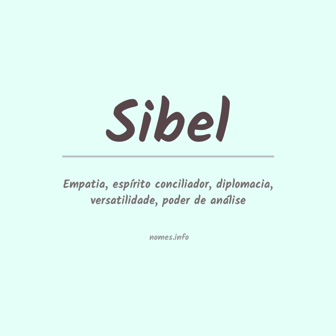 Significado do nome Sibel