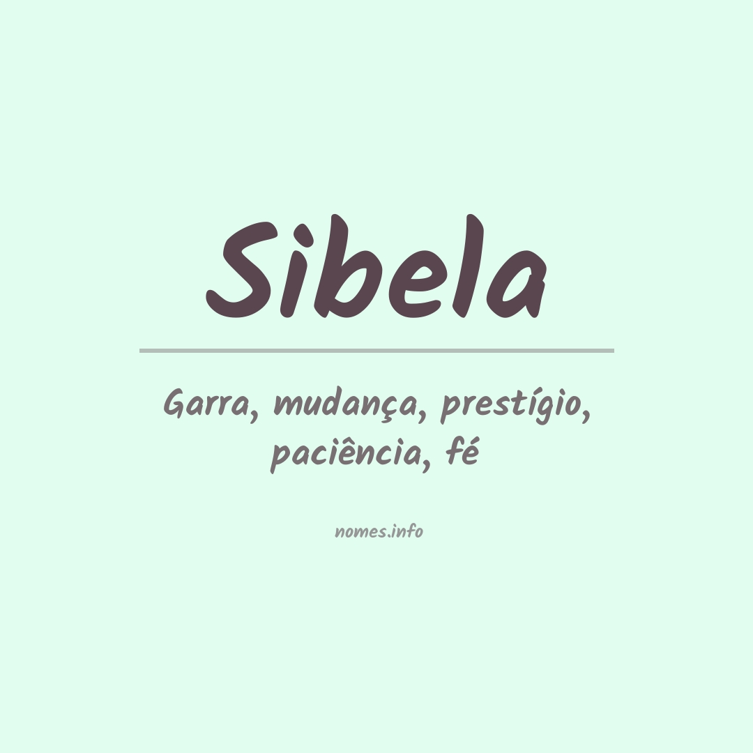 Significado do nome Sibela