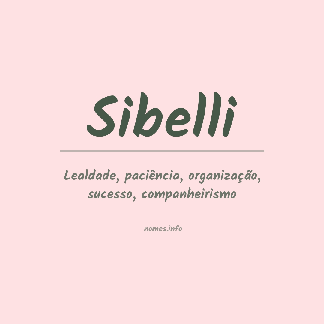 Significado do nome Sibelli