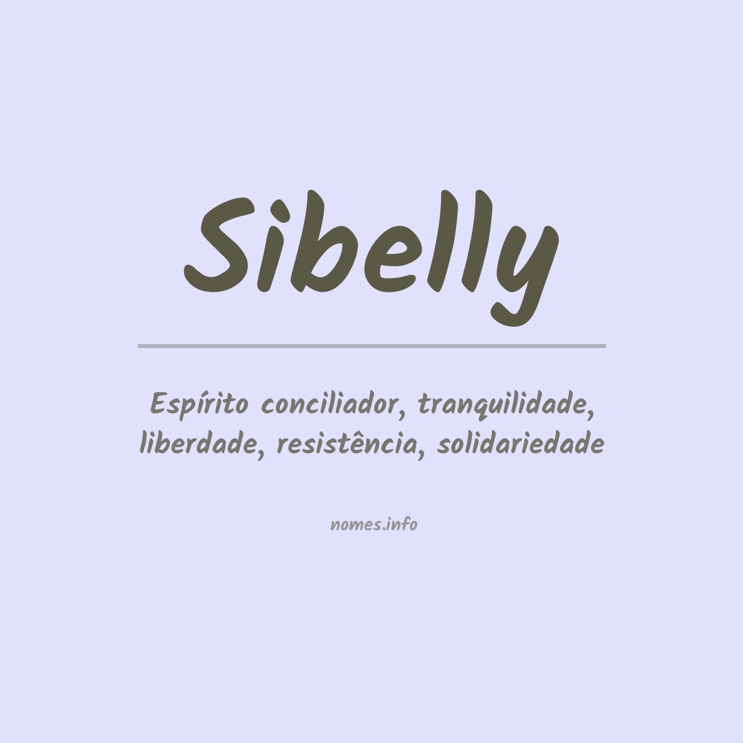 Significado do nome Sibelly