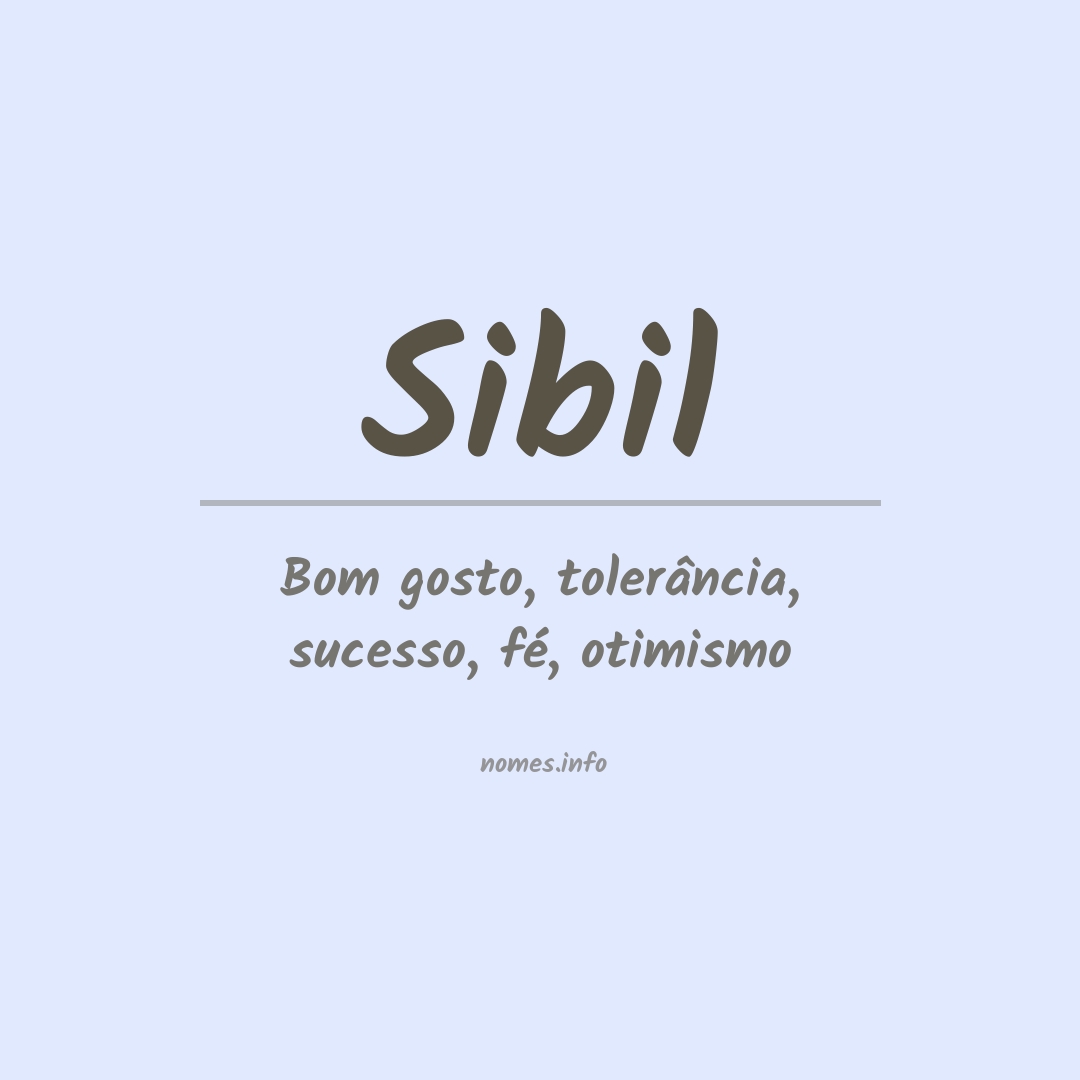 Significado do nome Sibil