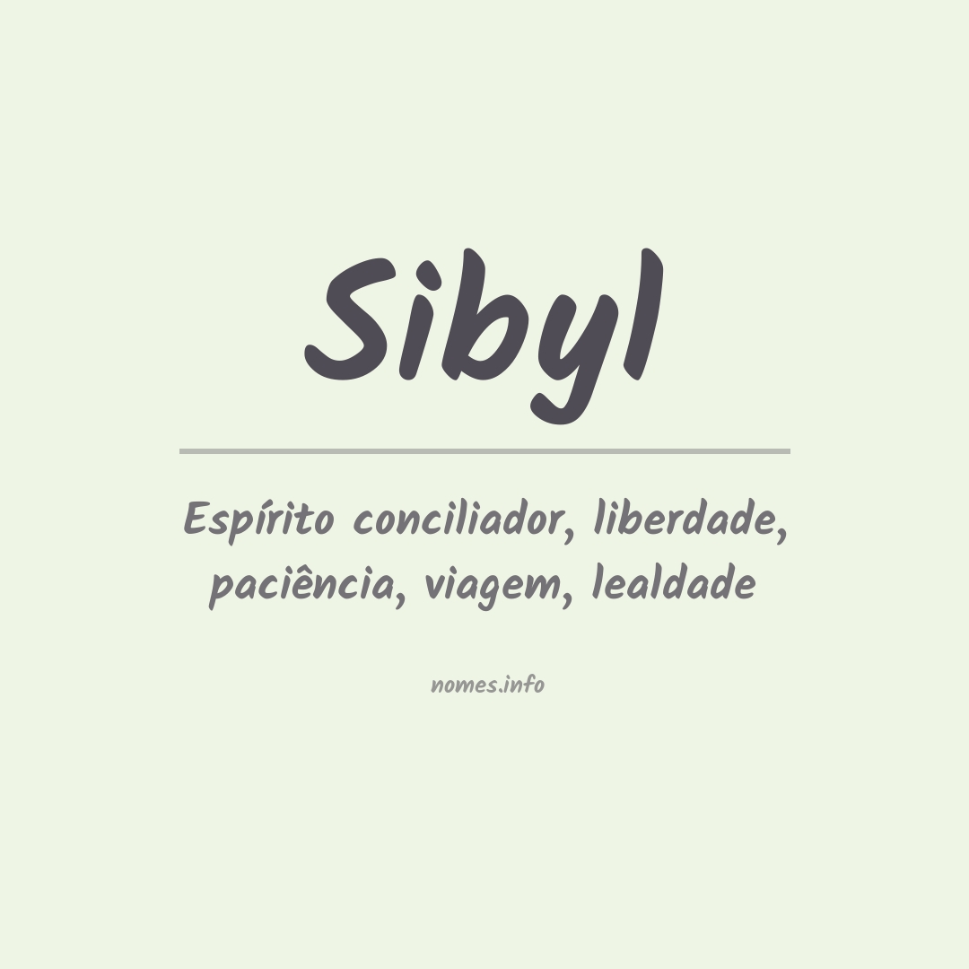 Significado do nome Sibyl