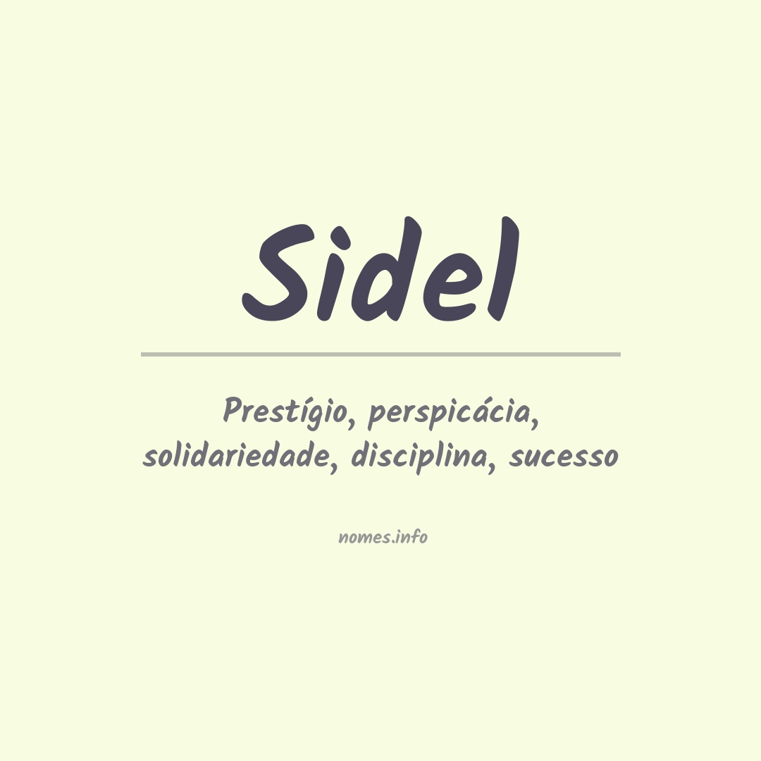 Significado do nome Sidel