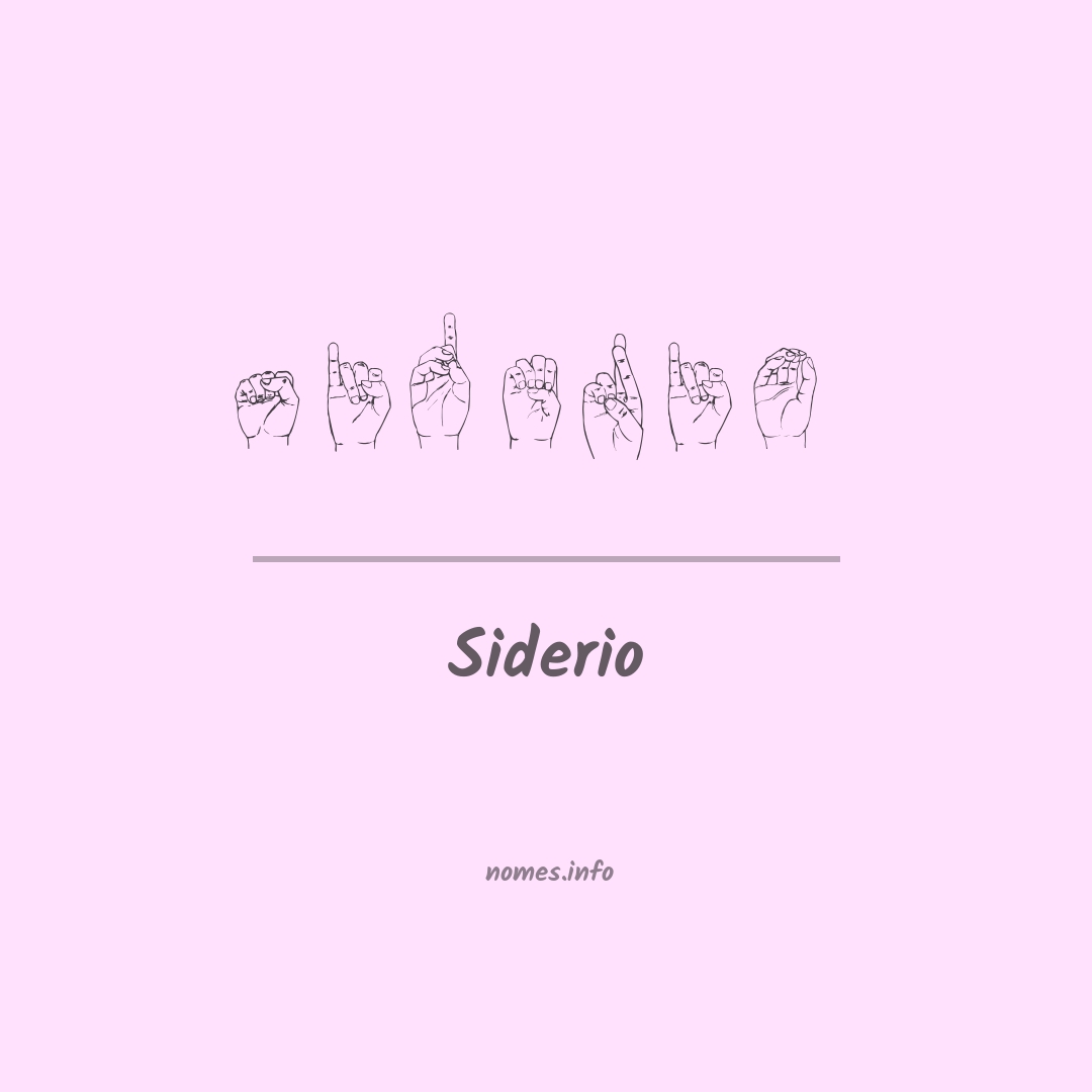 Siderio em Libras