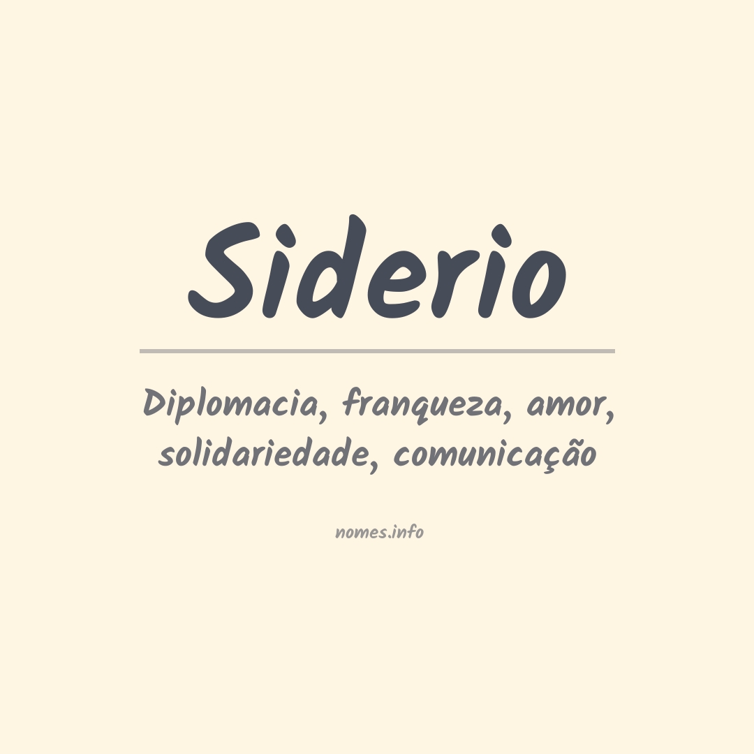 Significado do nome Siderio