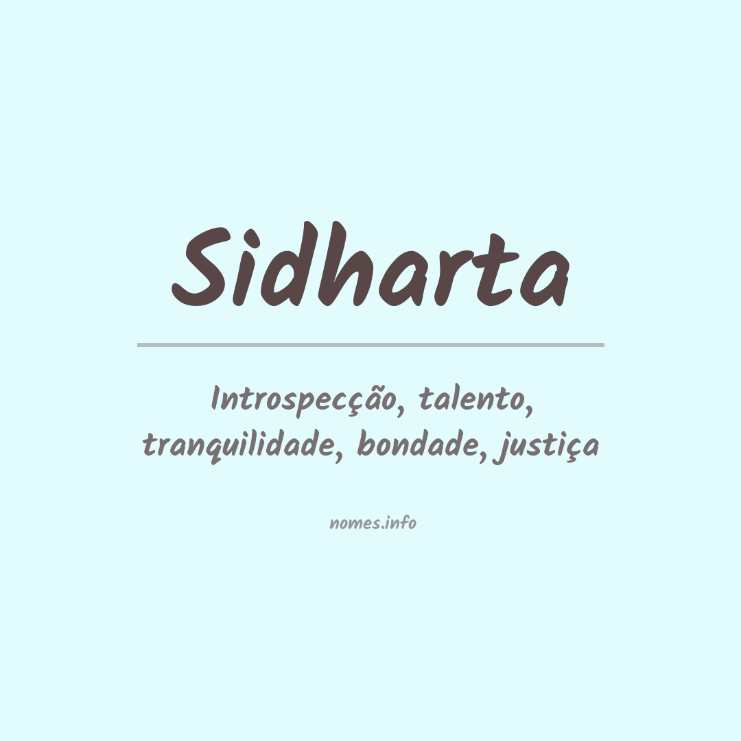 Significado do nome Sidharta