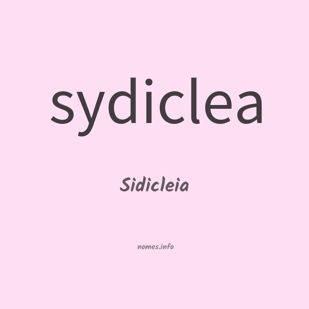 Sidicleia em chinês