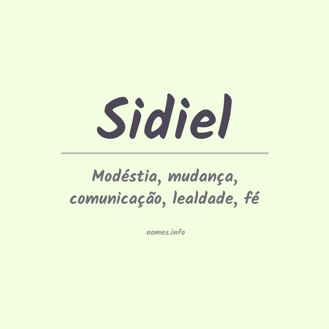 Significado do nome Sidiel