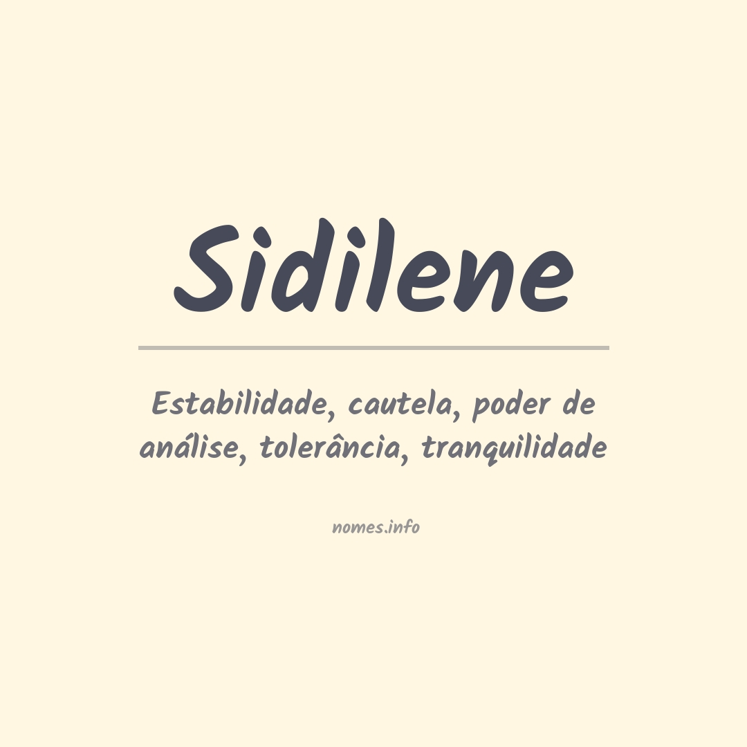 Significado do nome Sidilene