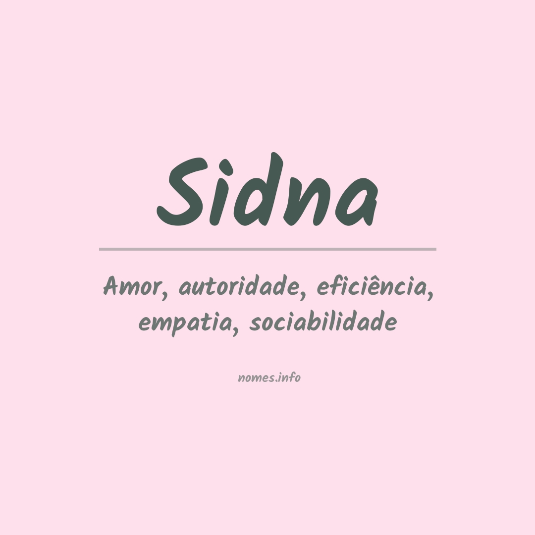 Significado do nome Sidna