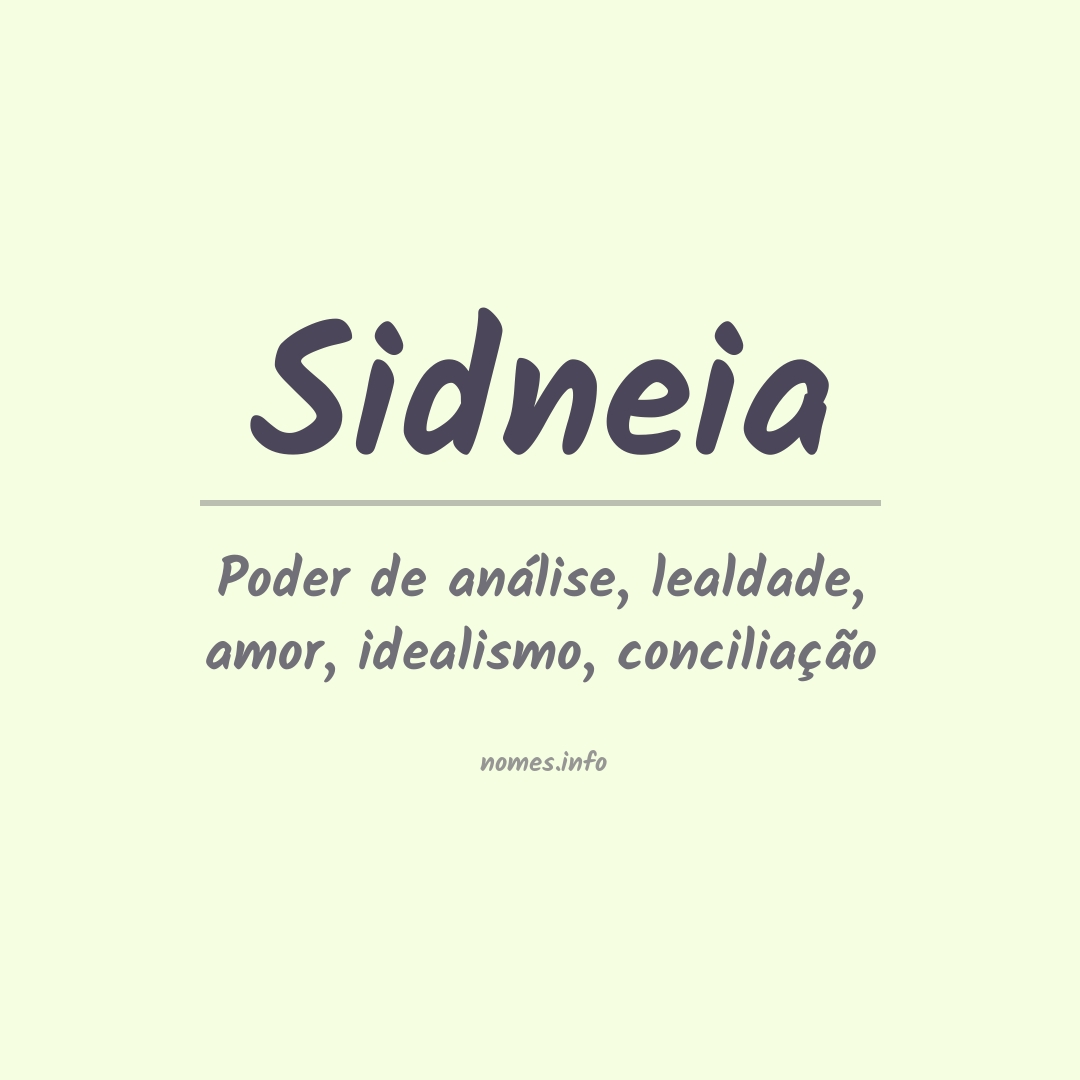 Significado do nome Sidneia