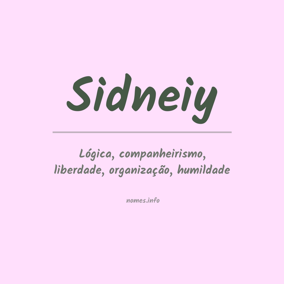 Significado do nome Sidneiy
