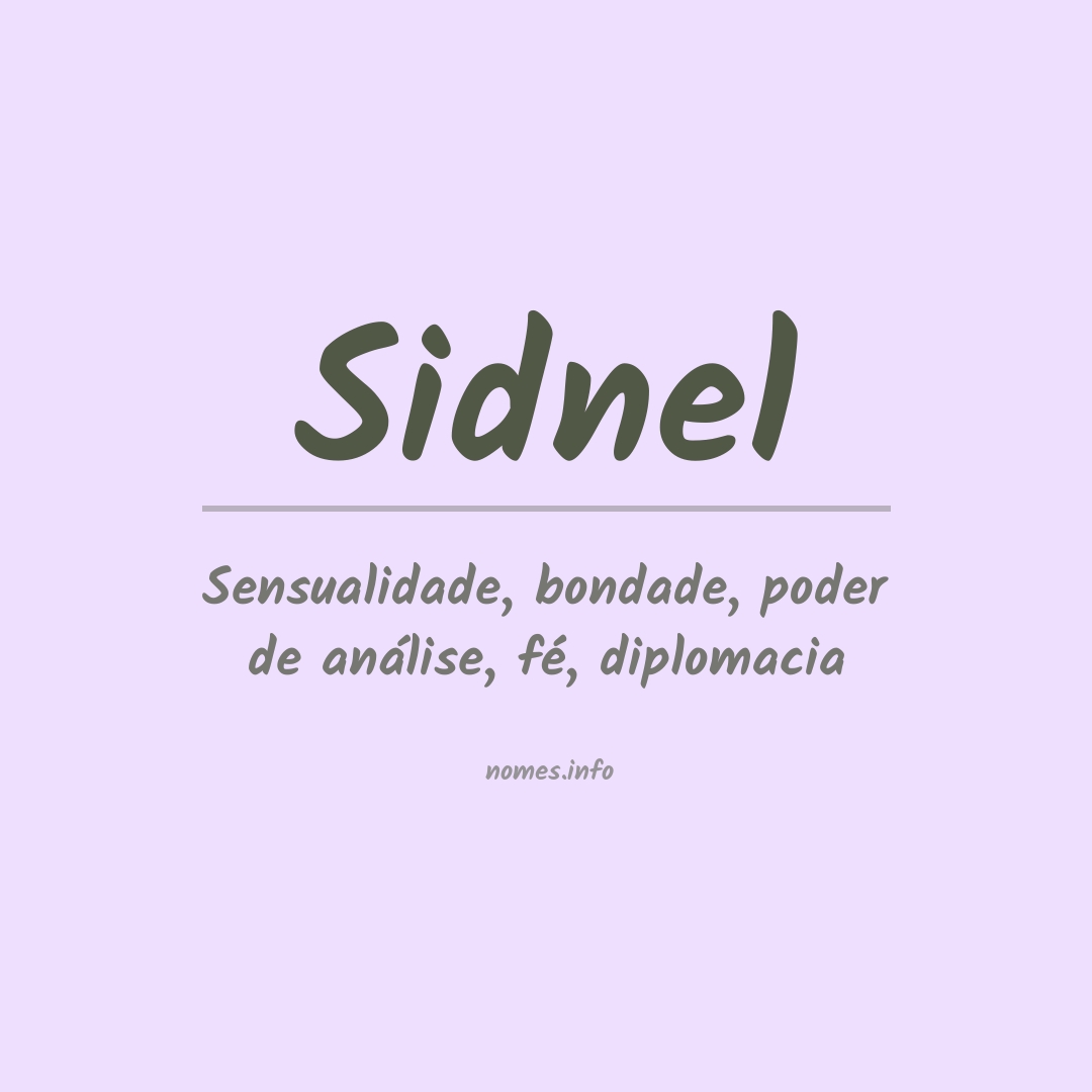 Significado do nome Sidnel