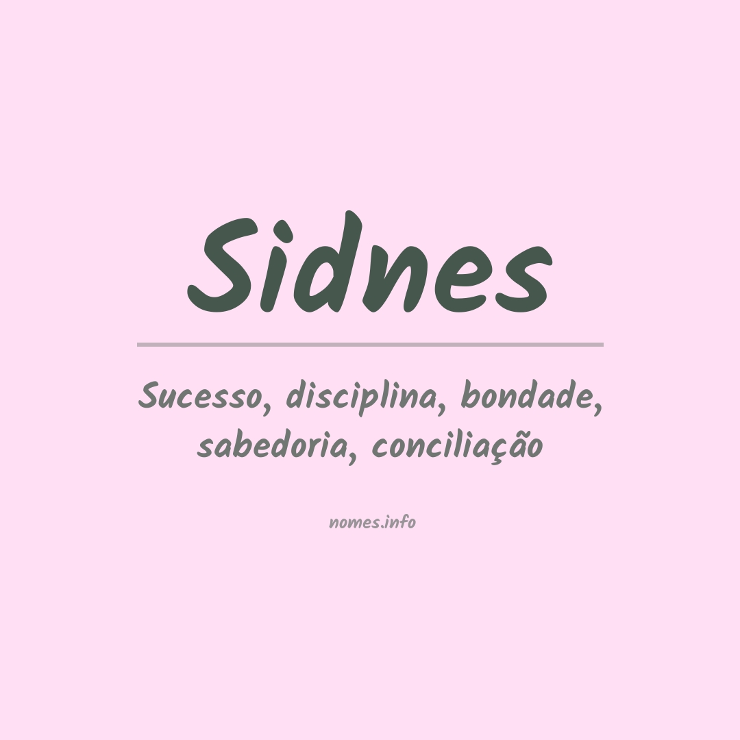 Significado do nome Sidnes