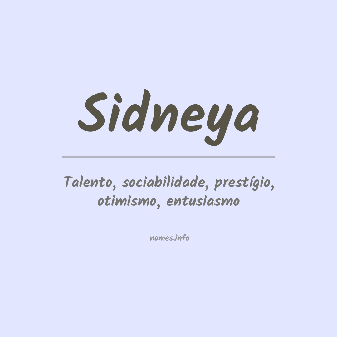 Significado do nome Sidneya
