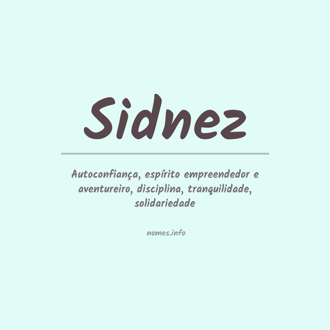 Significado do nome Sidnez