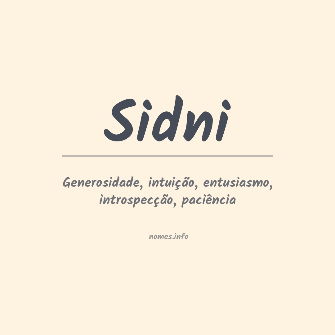 Significado do nome Sidni