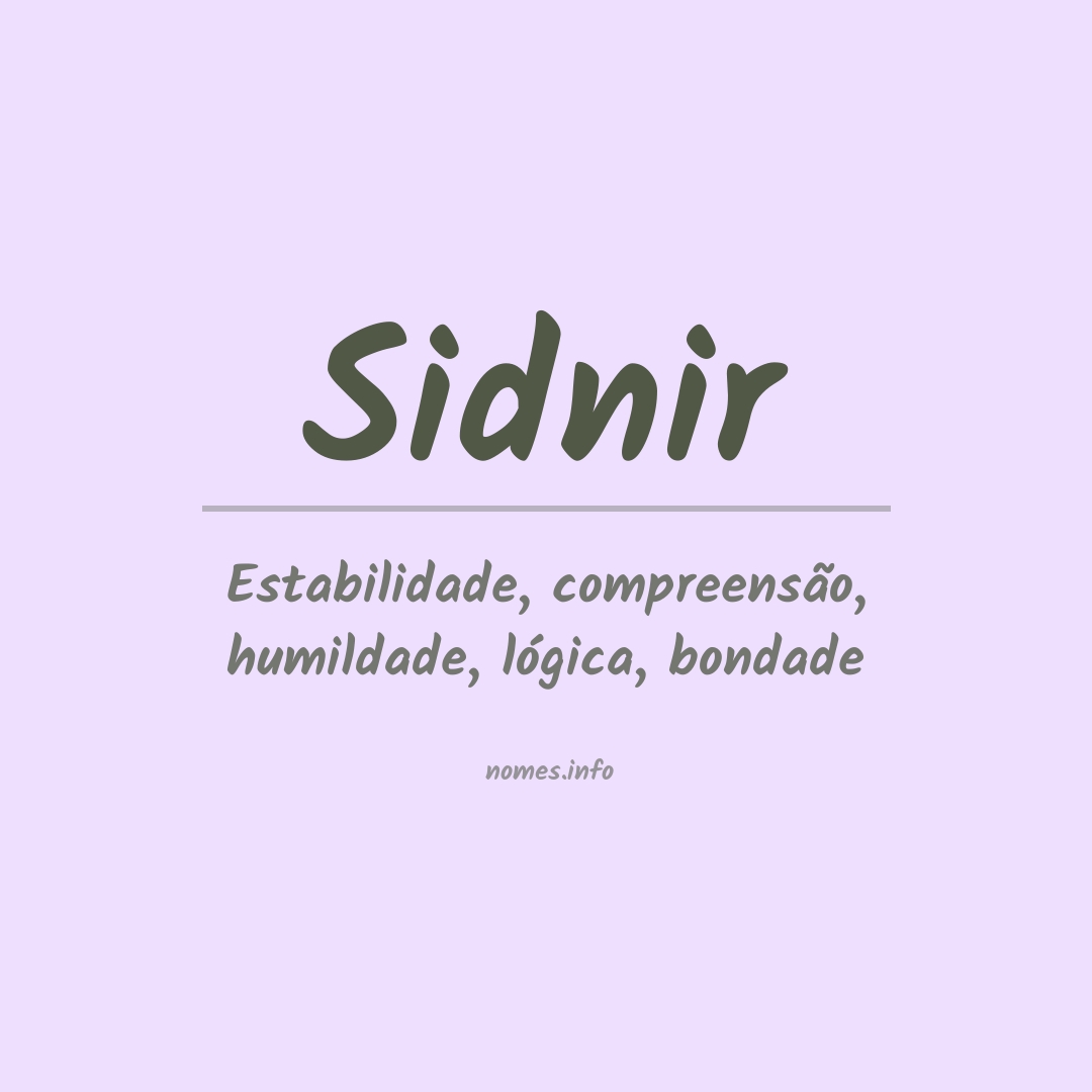 Significado do nome Sidnir