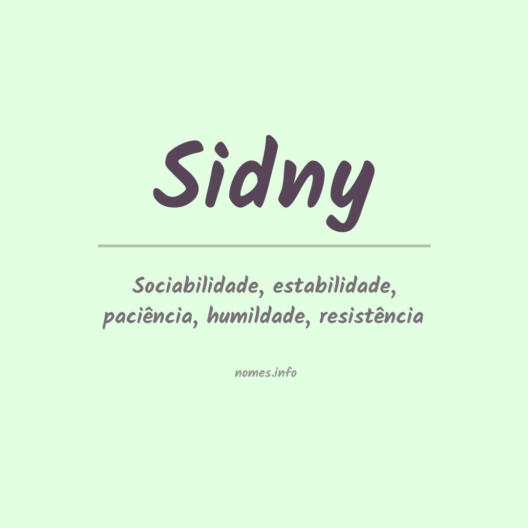 Significado do nome Sidny