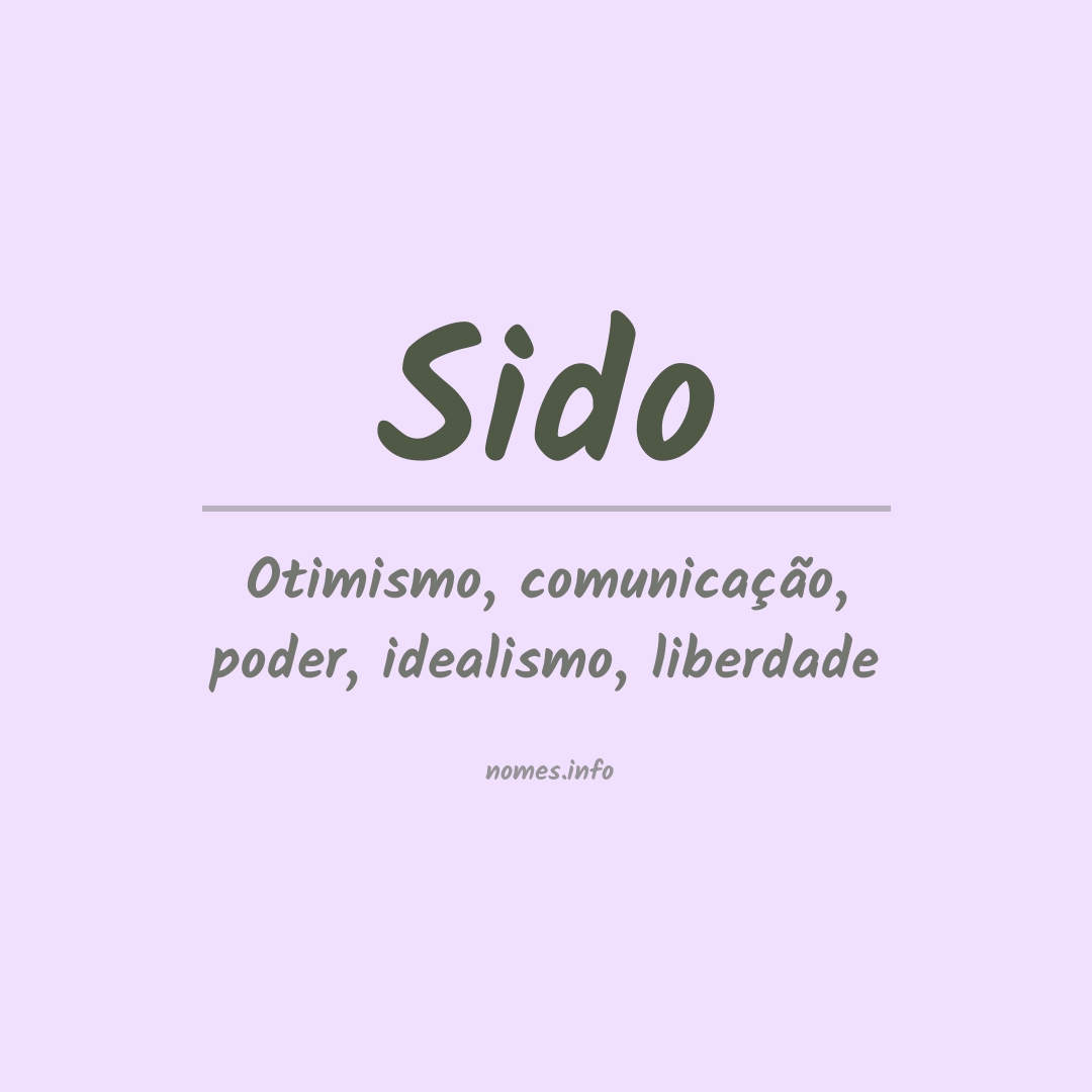 Significado do nome Sido