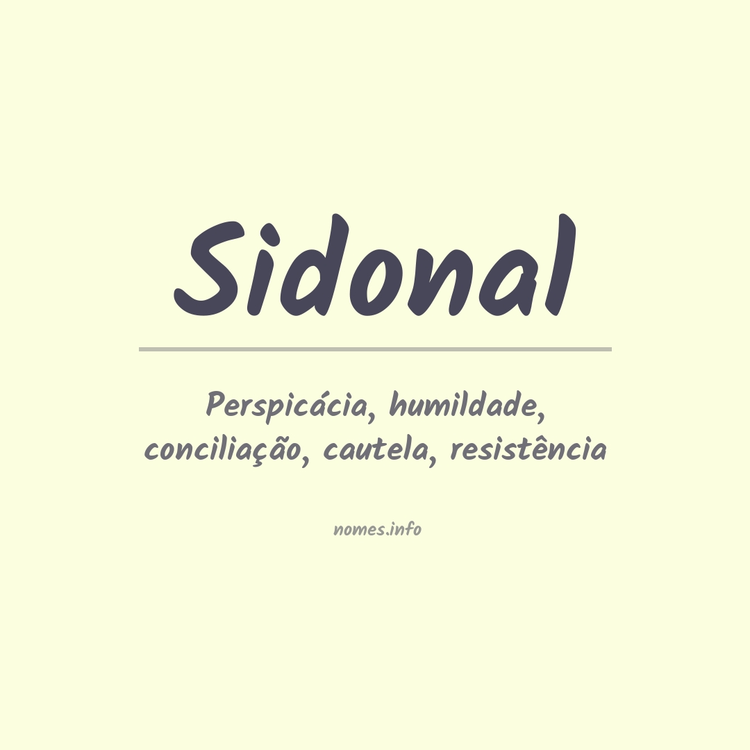 Significado do nome Sidonal