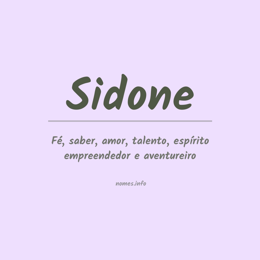 Significado do nome Sidone
