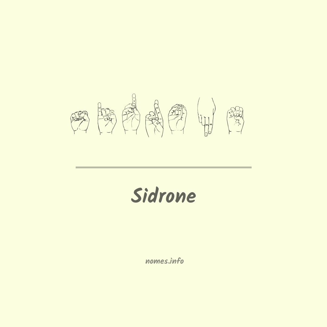 Sidrone em Libras Sidrone em Libras