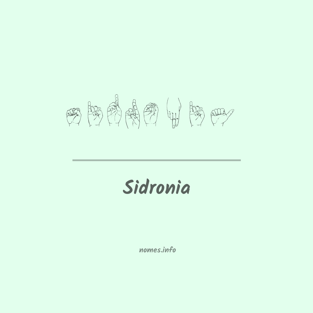 Sidronia em Libras Sidronia em Libras