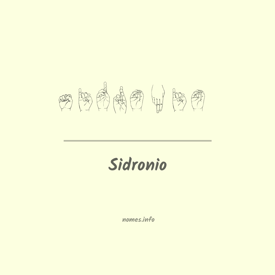 Sidronio em Libras Sidronio em Libras