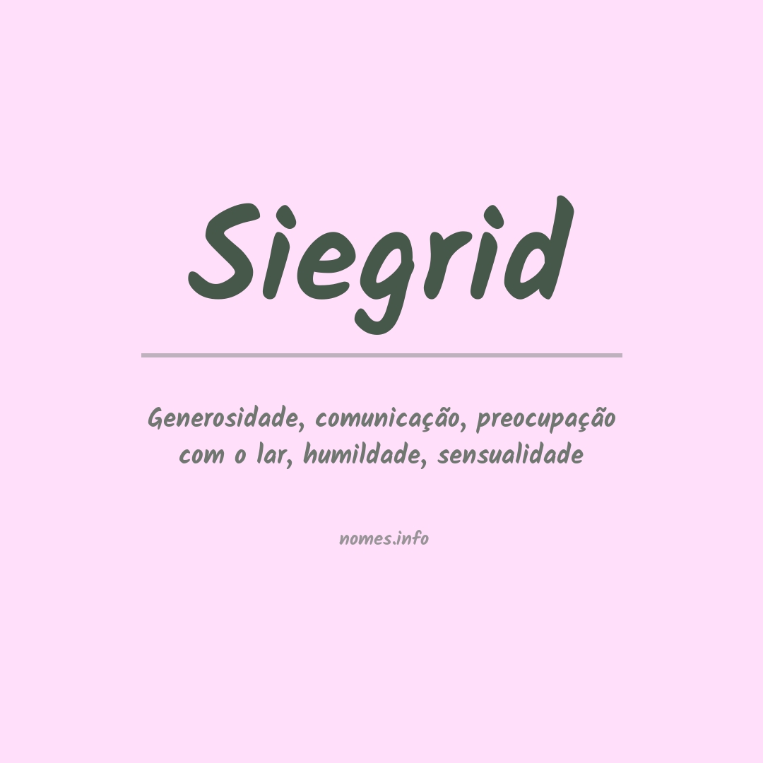 Significado do nome Siegrid