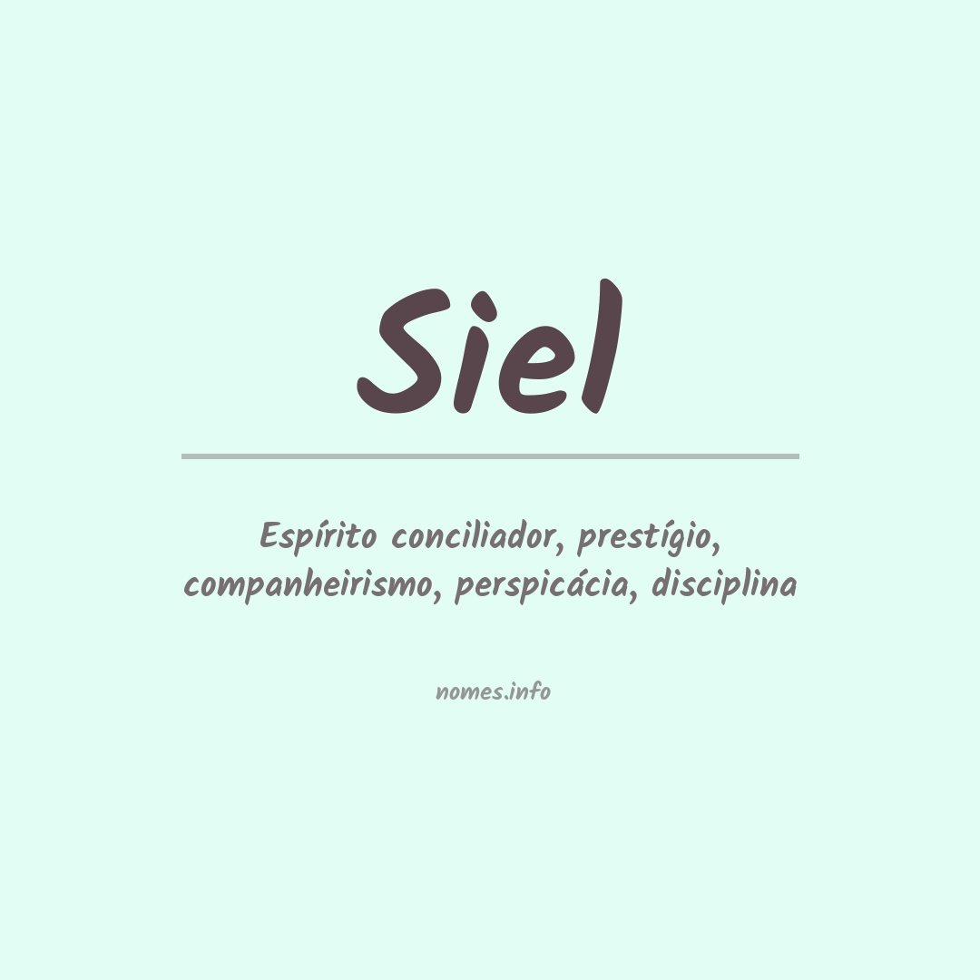 Significado do nome Siel