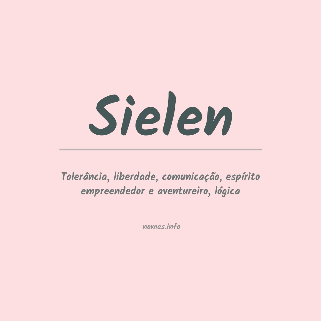 Significado do nome Sielen