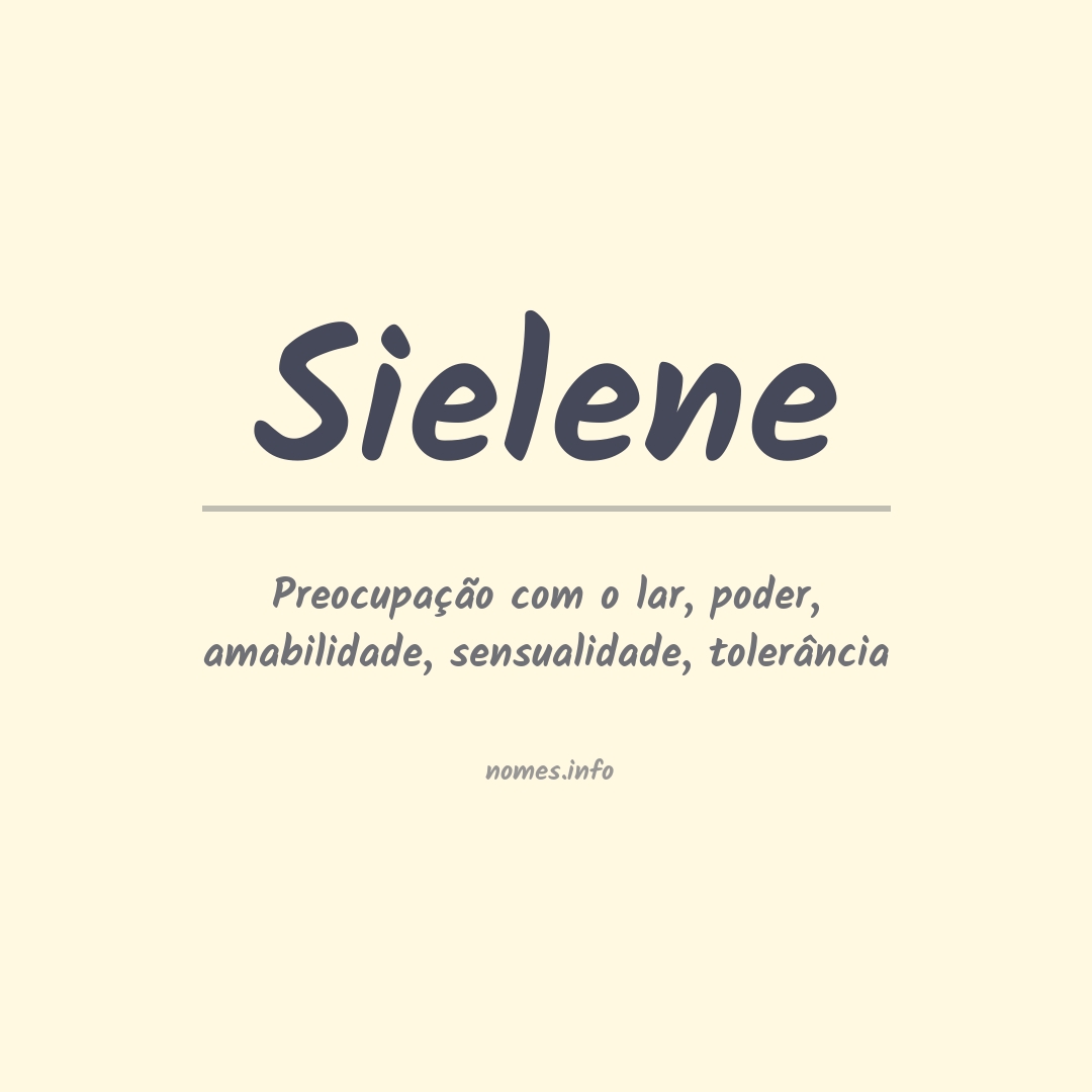 Significado do nome Sielene