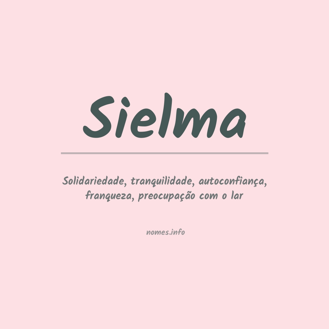 Significado do nome Sielma