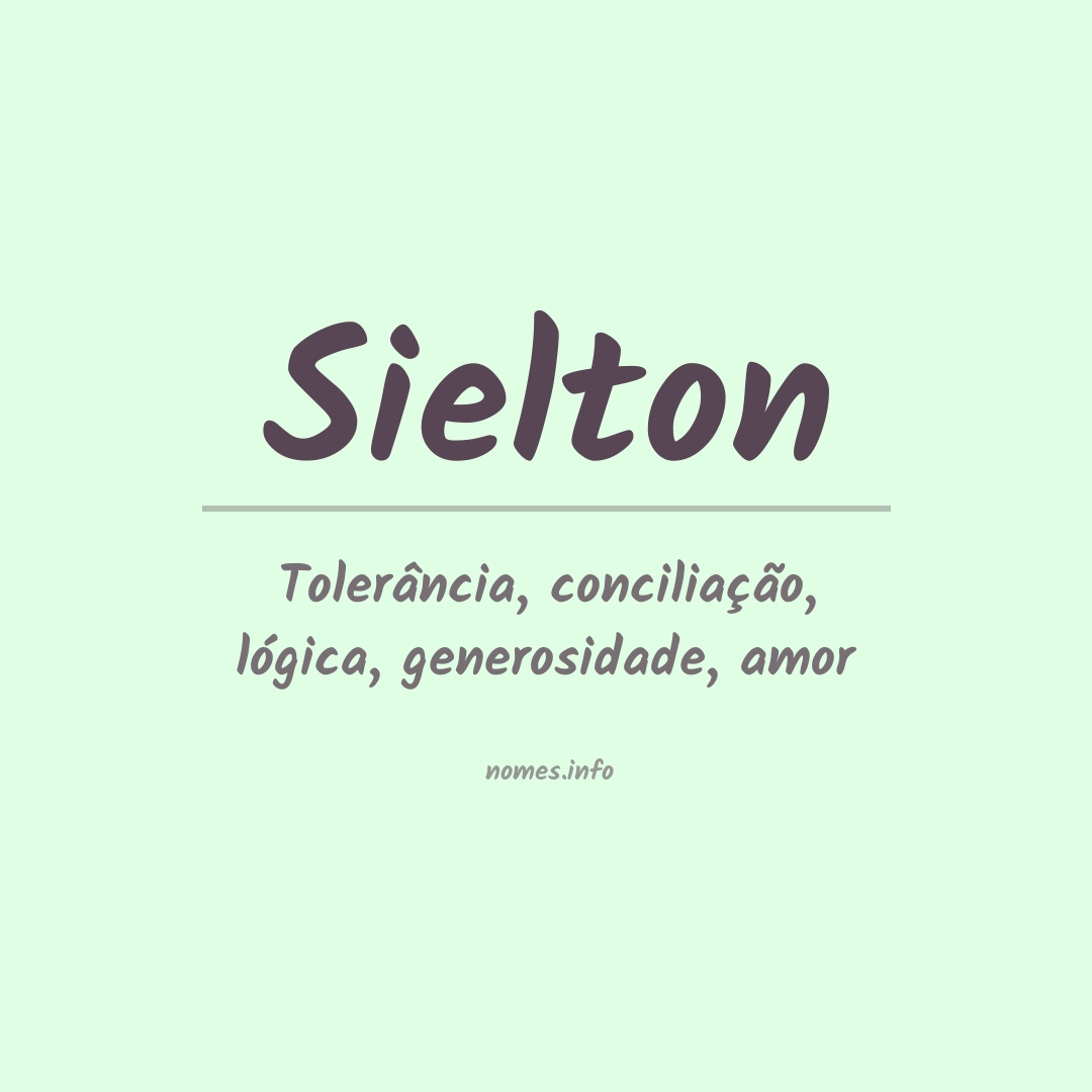 Significado do nome Sielton