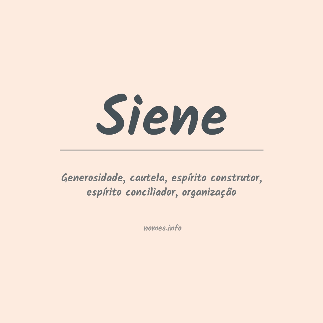 Significado do nome Siene