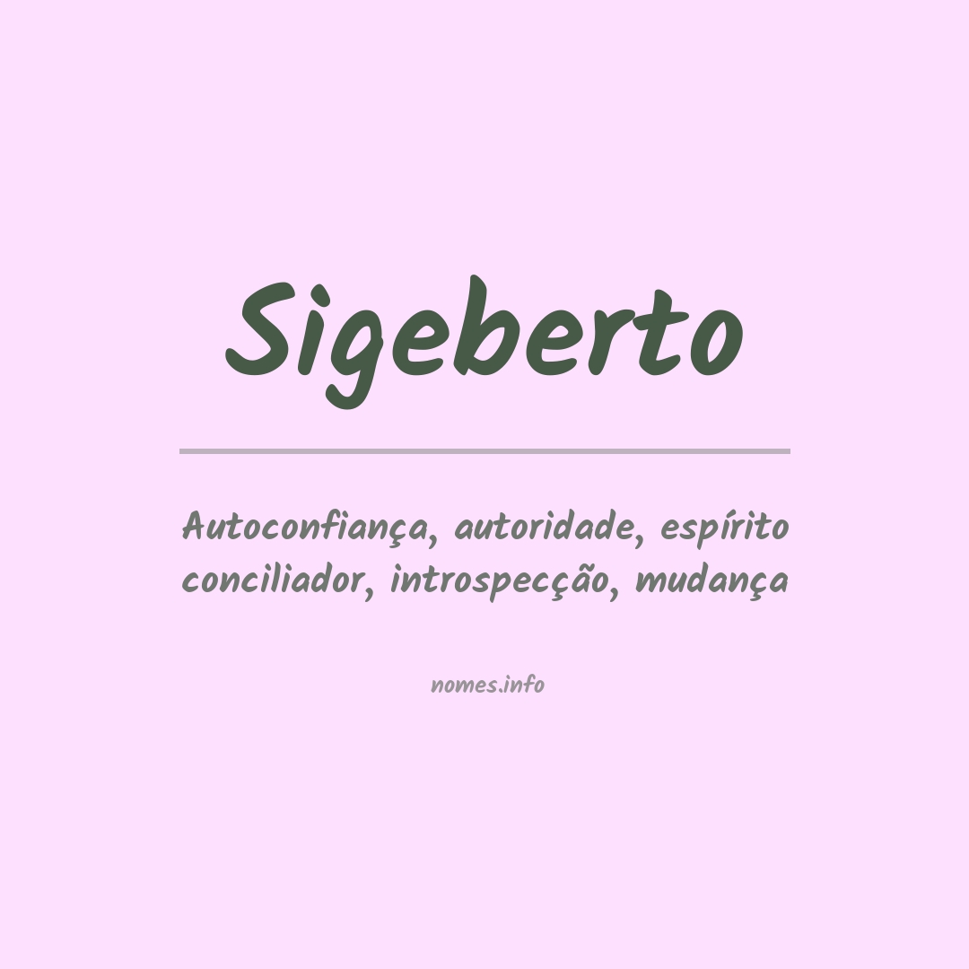 Significado do nome Sigeberto