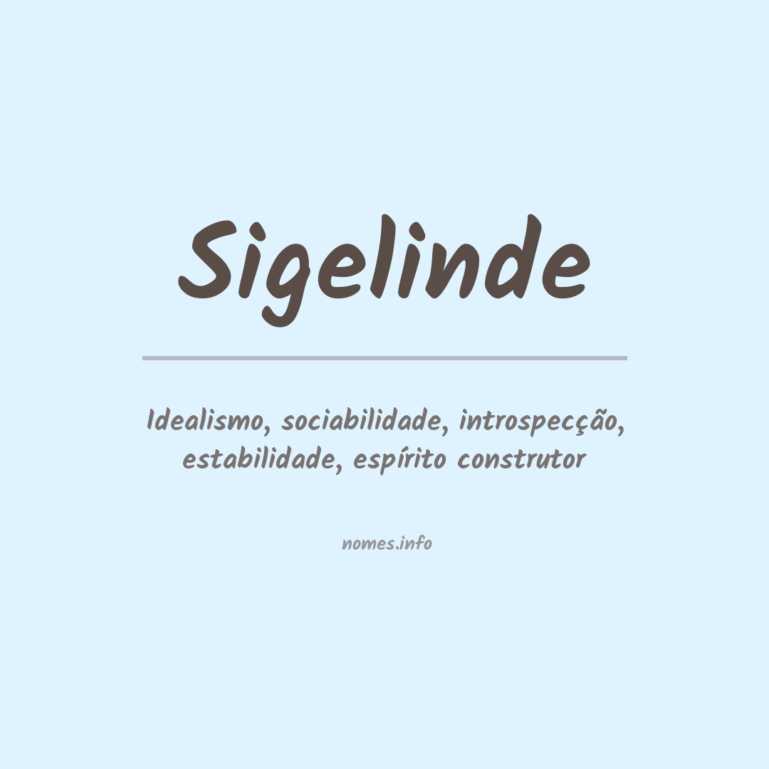 Significado do nome Sigelinde