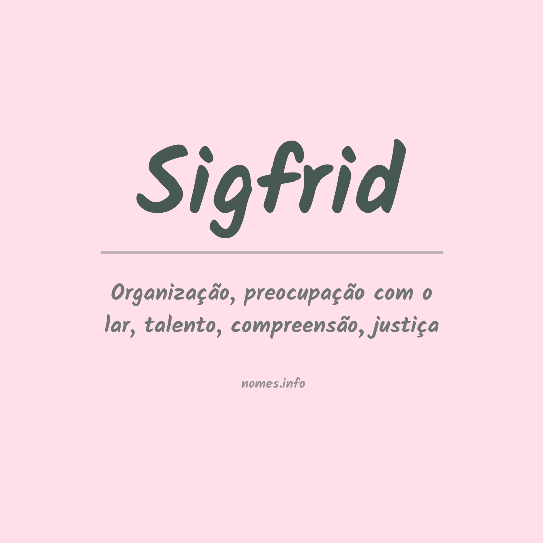 Significado do nome Sigfrid