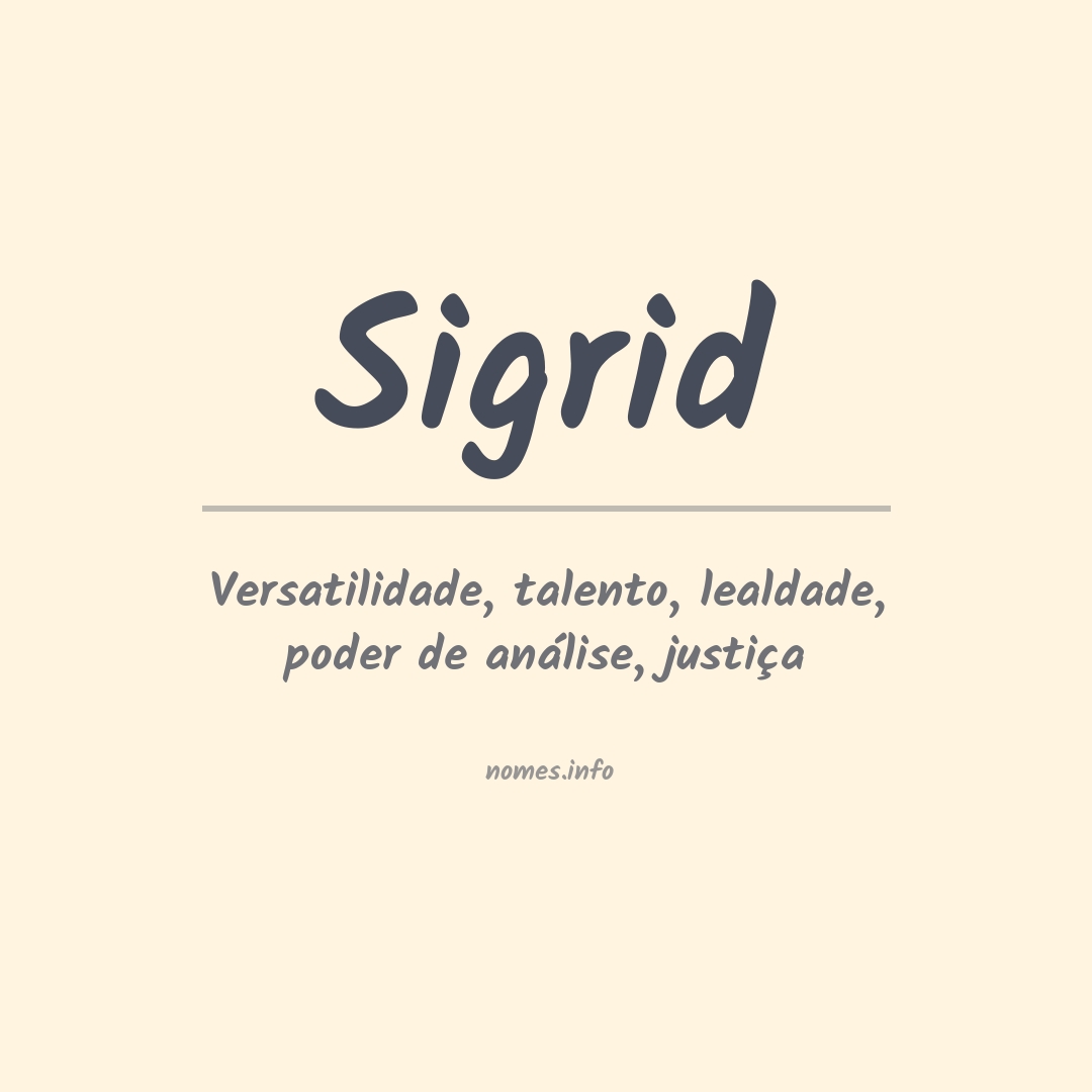 Significado do nome Sigrid