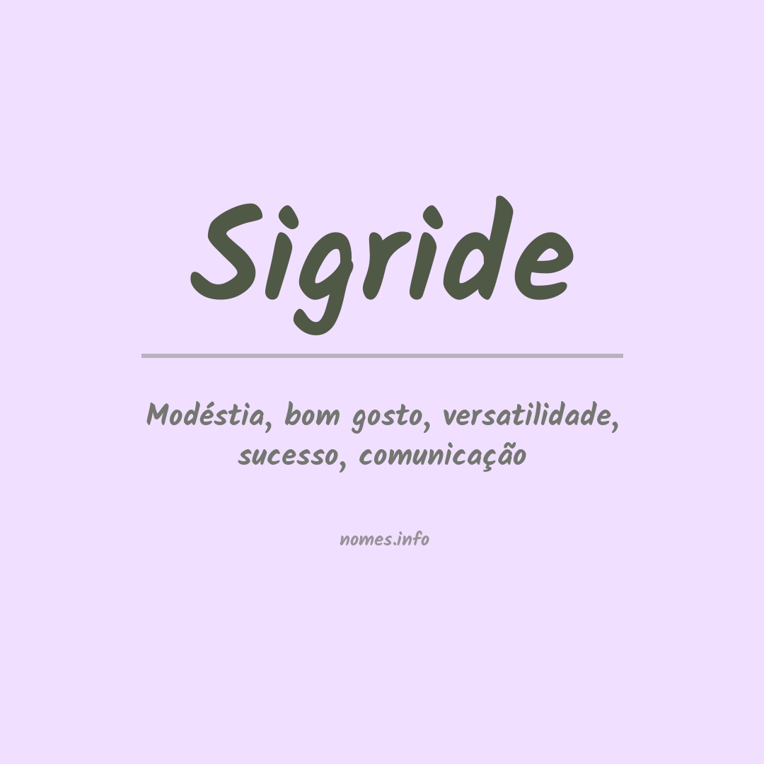 Significado do nome Sigride