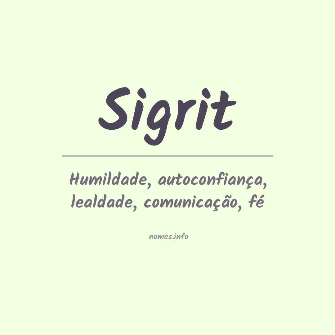 Significado do nome Sigrit