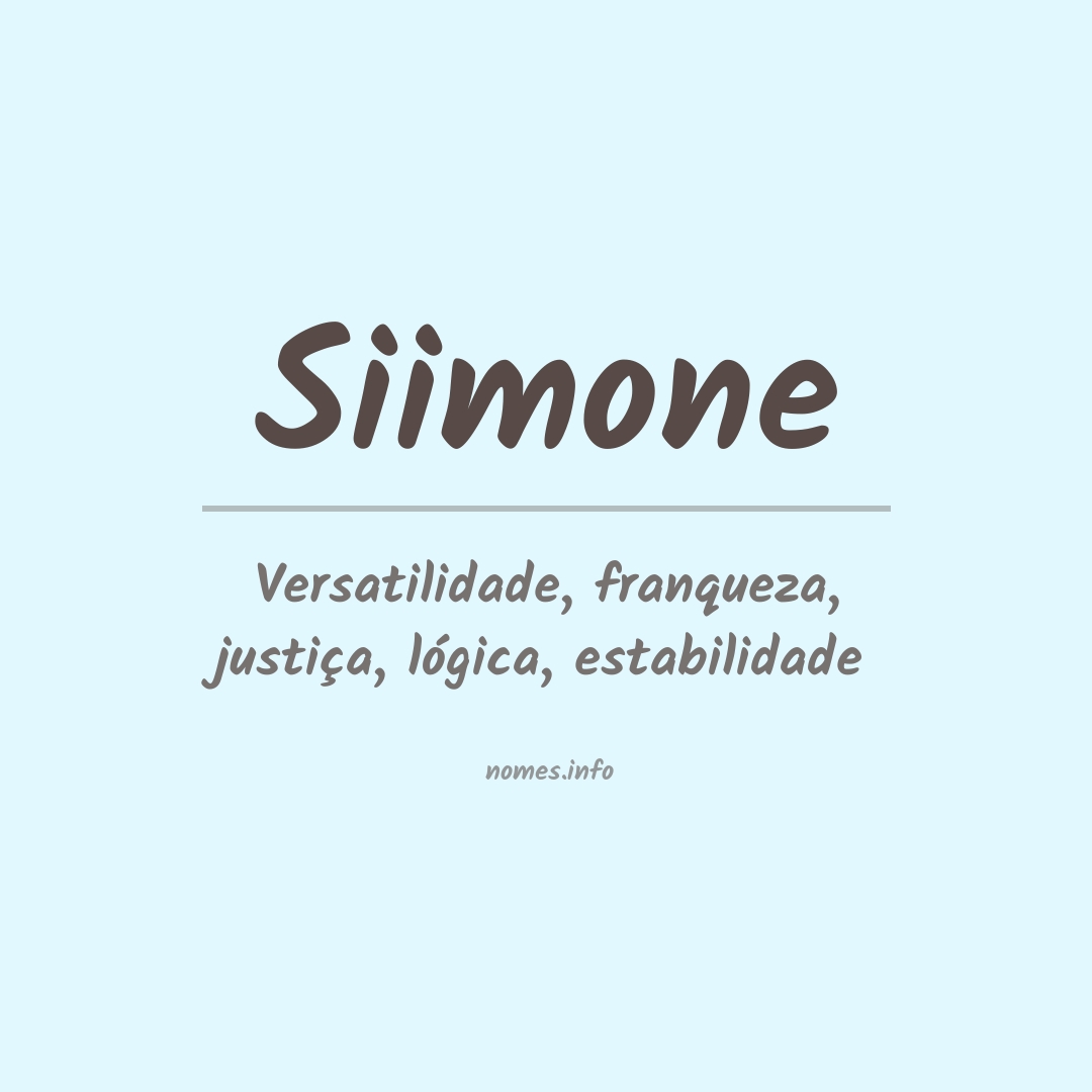 Significado do nome Siimone